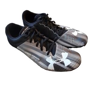 Under Armour Kick Sprint Spike Track Shoes Sneakers 1273939-100, Size 10